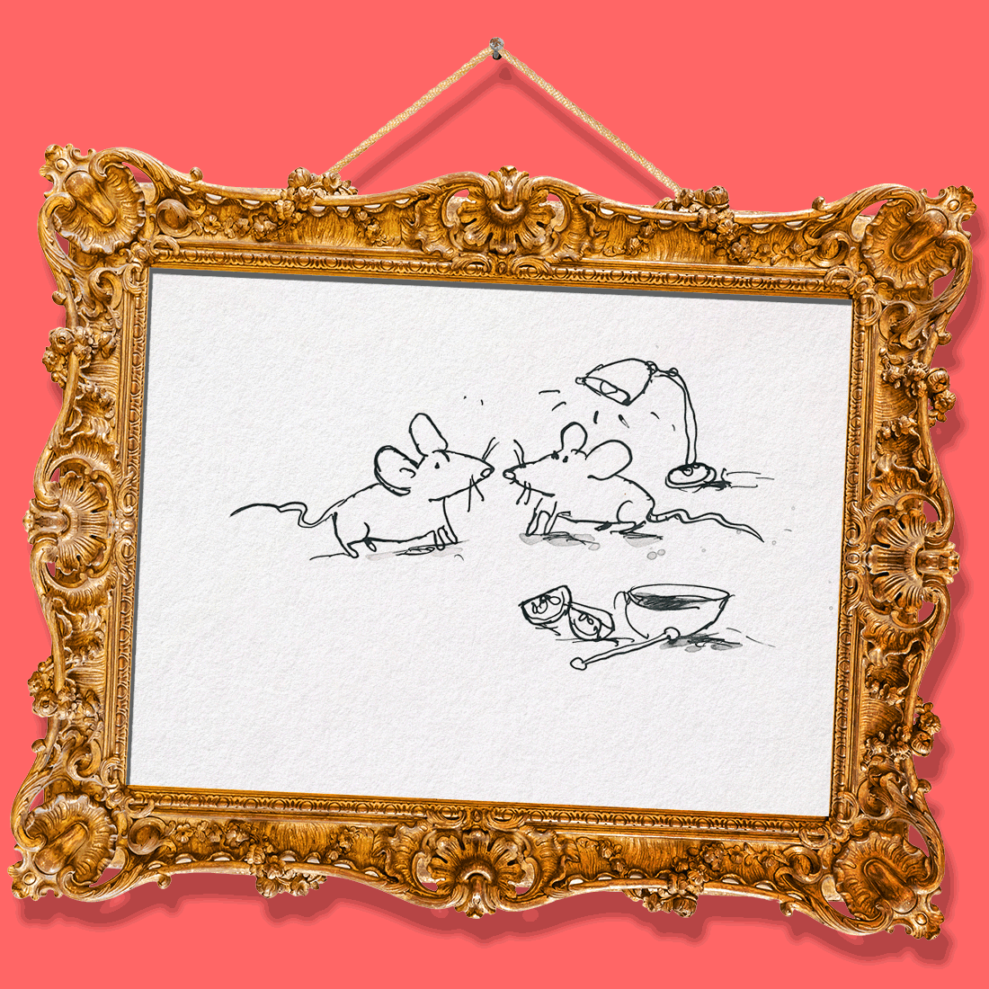 Mitch Vanes original ink drawings.