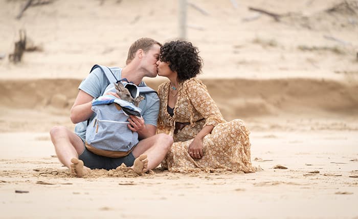 Miranda Tapsell (Kelly) Richard Davies (Craig) in Summer Love
