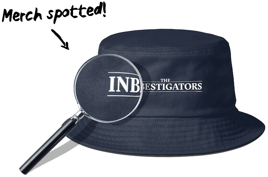Merch from The Inbestigators available for purchase via Gristmall