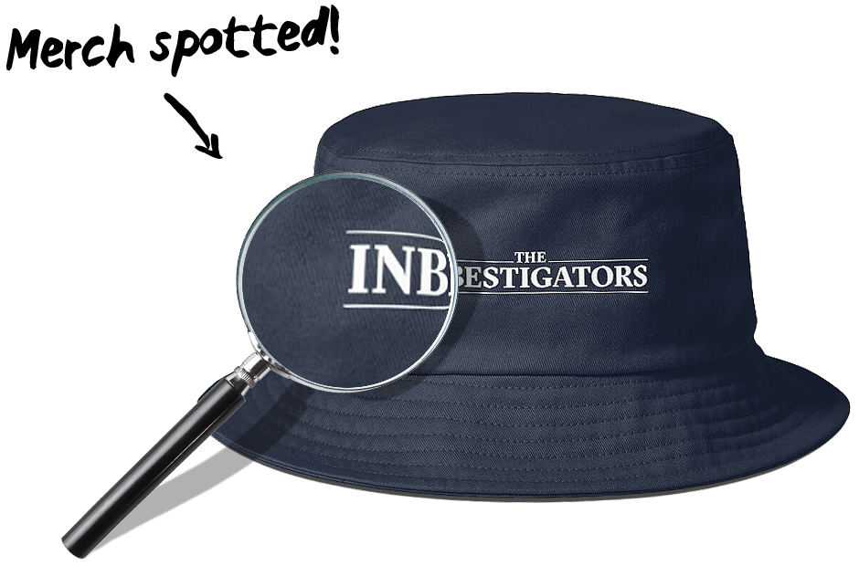 Merch from The Inbestigators available for purchase via Gristmall
